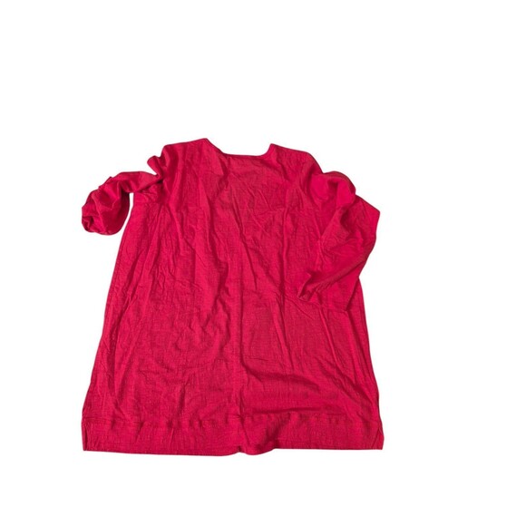 Roaman's Cardigan Jersey Button Down Tunic Cotton Long Sleeve T Shirt Red Sz 1X - Picture 2 of 3